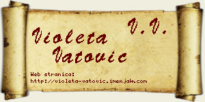 Violeta Vatović vizit kartica